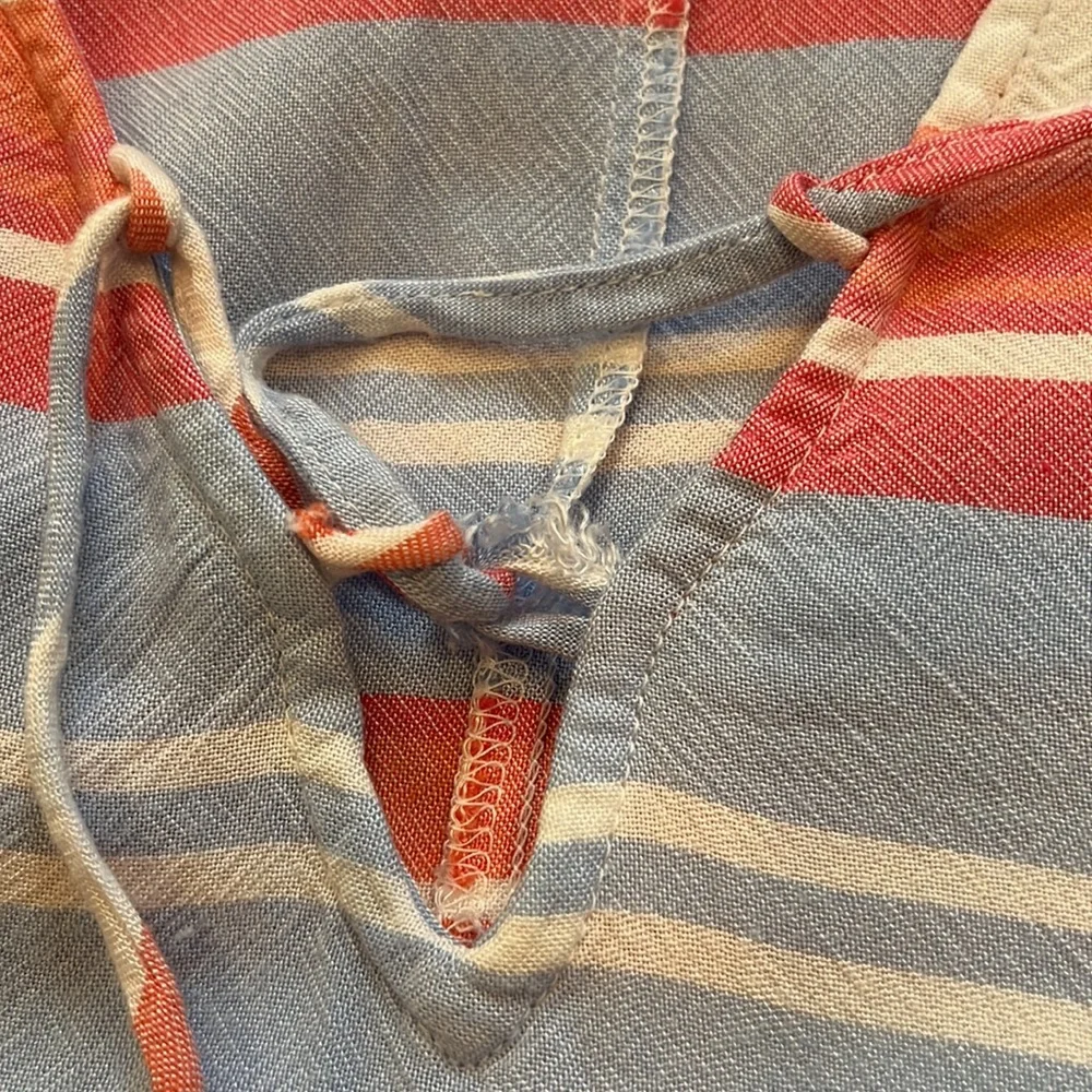 Kona Sol Striped Cover Up Beach Poolside One Size